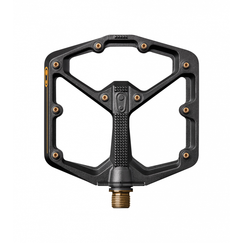 Crankbrothers Stamp 11 flat pedal in black with adjustable pins and concave profile