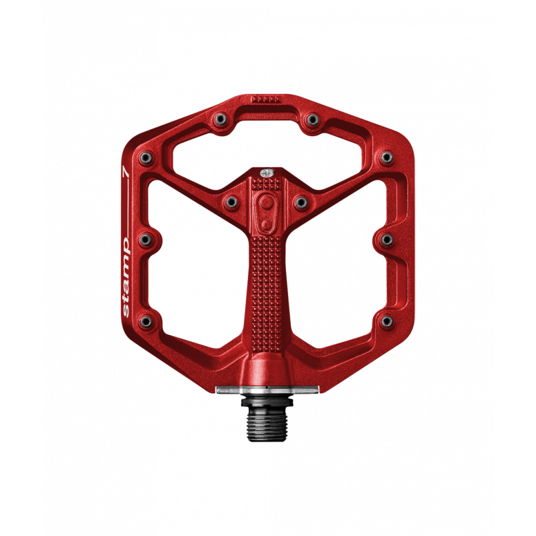 Crankbrothers Stamp 7 pedal pin detail showing adjustable grip interface close up