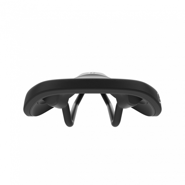 Ergon SM Downhill saddle underside showing CroMo rail construction