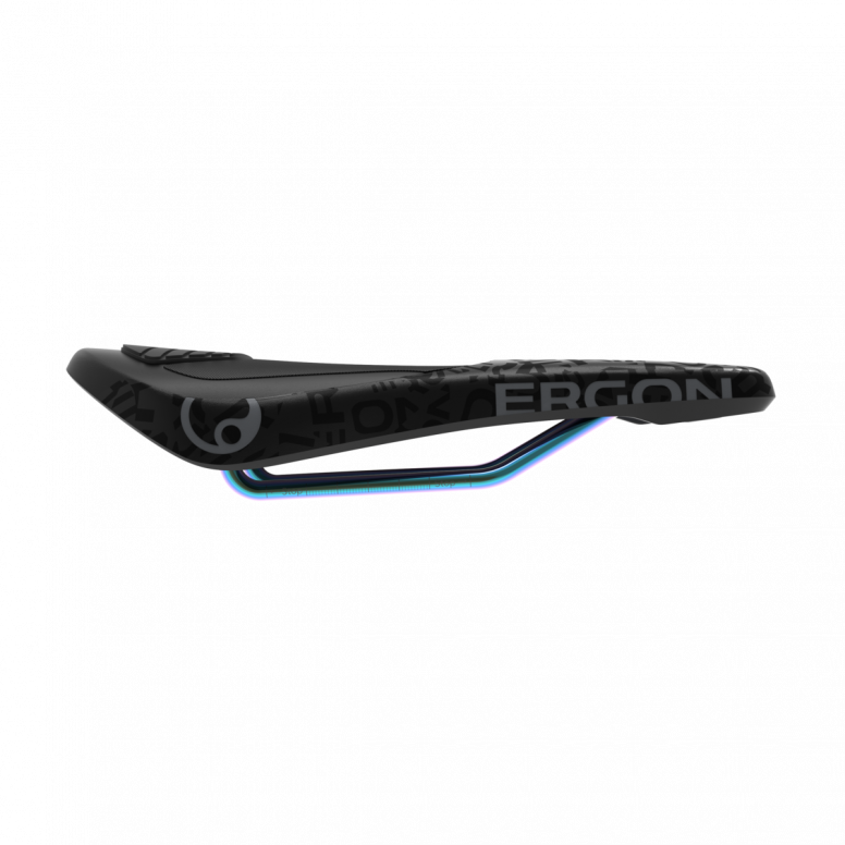 Ergon SM Downhill Comp Team saddle microfibre anti-slip cover close-up