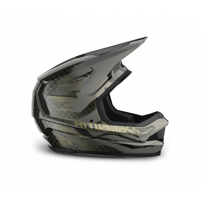 Bluegrass Legit Carbon MIPS helmet side profile showing 15 vents and carbon shell