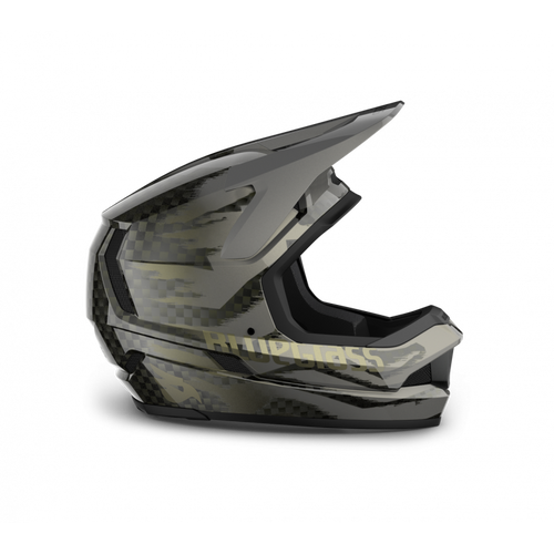 Bluegrass Legit Carbon MIPS helmet side profile showing 15 vents and carbon shell