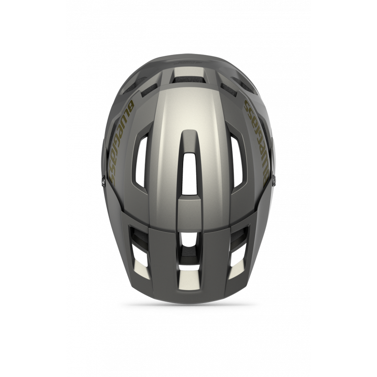 Bluegrass Rogue eMTB helmet worn by rider on trail in Essex
