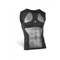 Bluegrass Seamless Lite D3O MTB back protector in black, worn by rider on trail