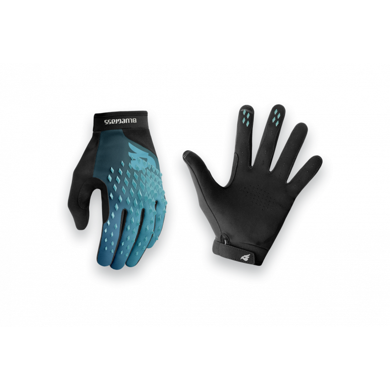 Bluegrass Prizma 3D MTB gloves top view showing 4-way stretch mesh upper