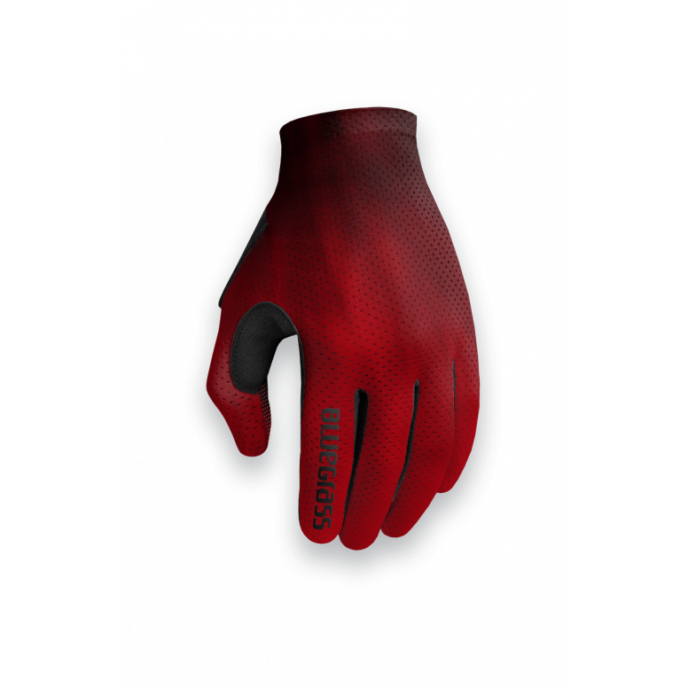 Bluegrass Vapor Lite lightweight MTB gloves in black, palm view showing silicone grip
