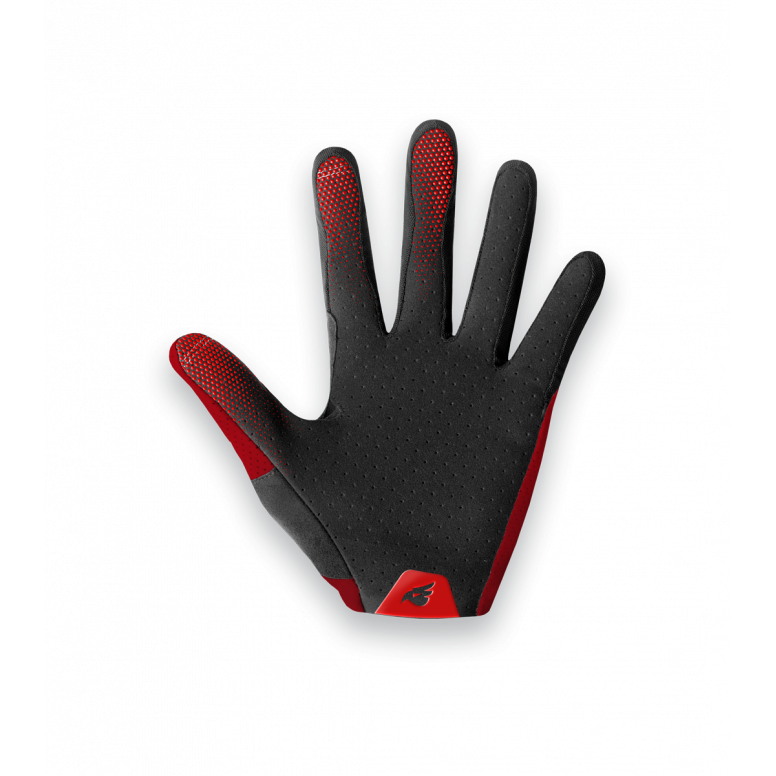 Bluegrass Vapor Lite eMTB gloves close-up of perforated four-way-stretch upper