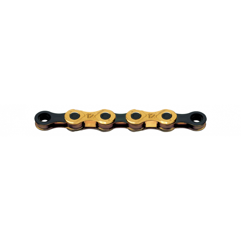 KMC X12 Ti-N Gold / Black & Silver / Black Chain – 12 Speed / 126 Links