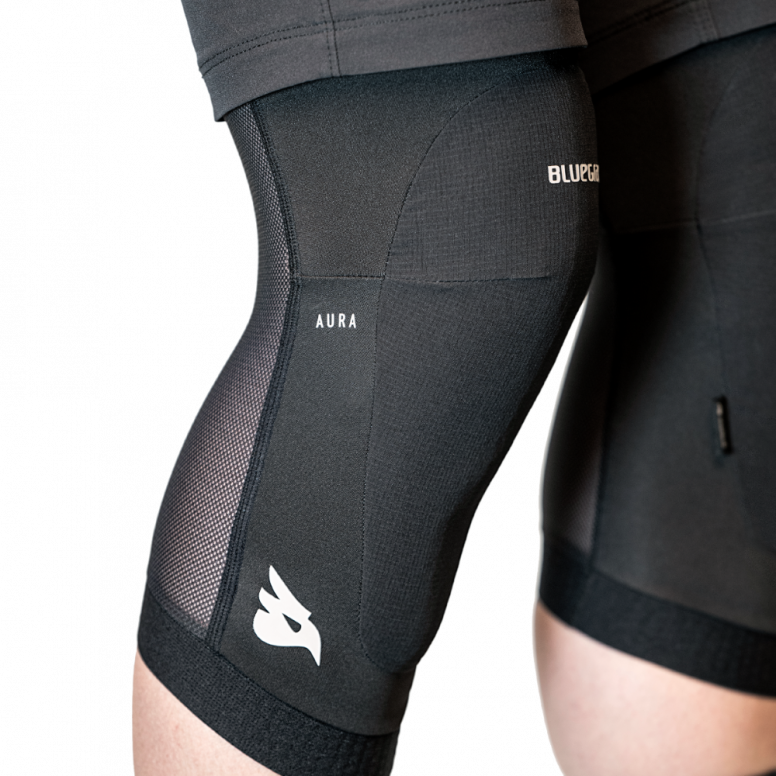 Lightweight Bluegrass Aura knee pads side profile showing slim minimalist design