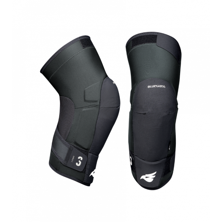 Bluegrass 3Strap MTB knee pads with Level 2 SAS-TEC protection in black