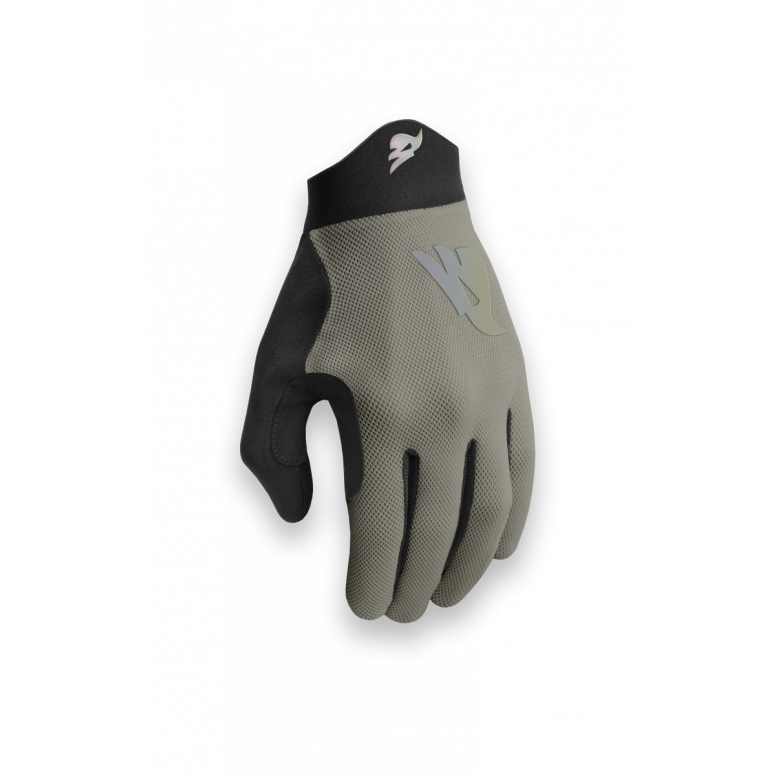Bluegrass Union MTB gloves in black showing 4-way stretch mesh upper and neoprene cuff