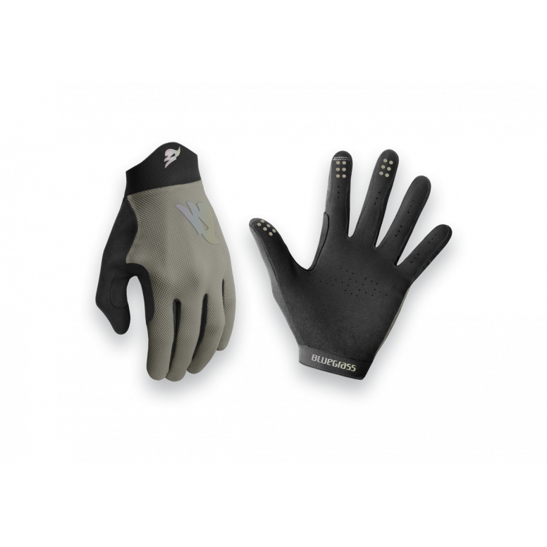 Bluegrass Union mountain bike gloves palm view showing silicon wrist grip detail