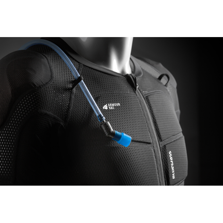 EN 1621-2 Level 1 certified Bluegrass back protector worn by rider