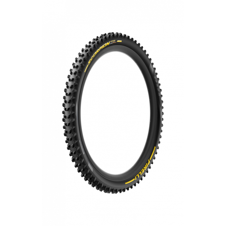 Pirelli Scorpion Race DH Mud tyre DualWALL+ sidewall close-up detail