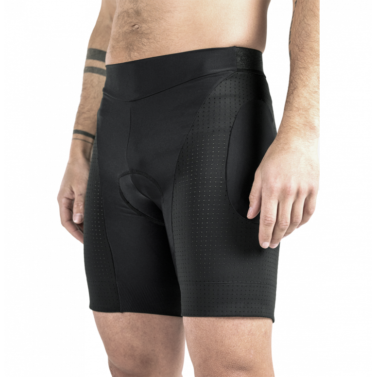 Bluegrass Aura undershorts hip protector pad detail for trail and enduro mountain biking