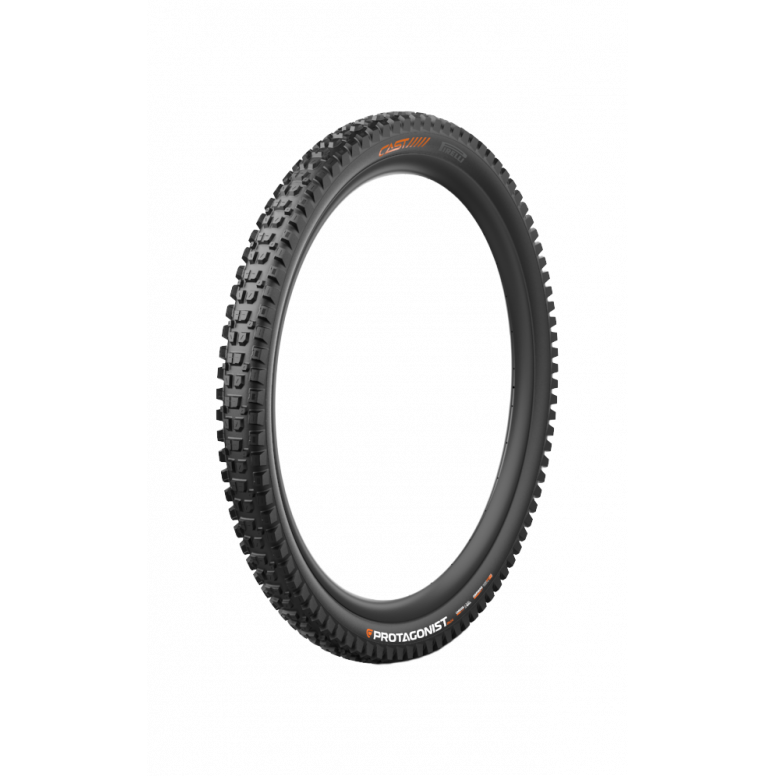CAST Protagonist DualWALL enduro MTB tyre side profile showing V-tread pattern