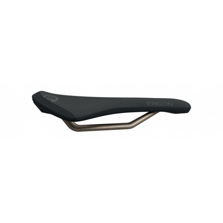 Ergon SMS Pro Men eMTB saddle top view showing relief zone and compact design