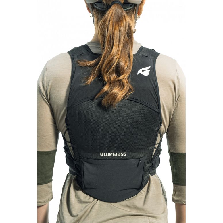 Bluegrass Venture Vest worn on eMTB trail ride showing fit and storage capacity
