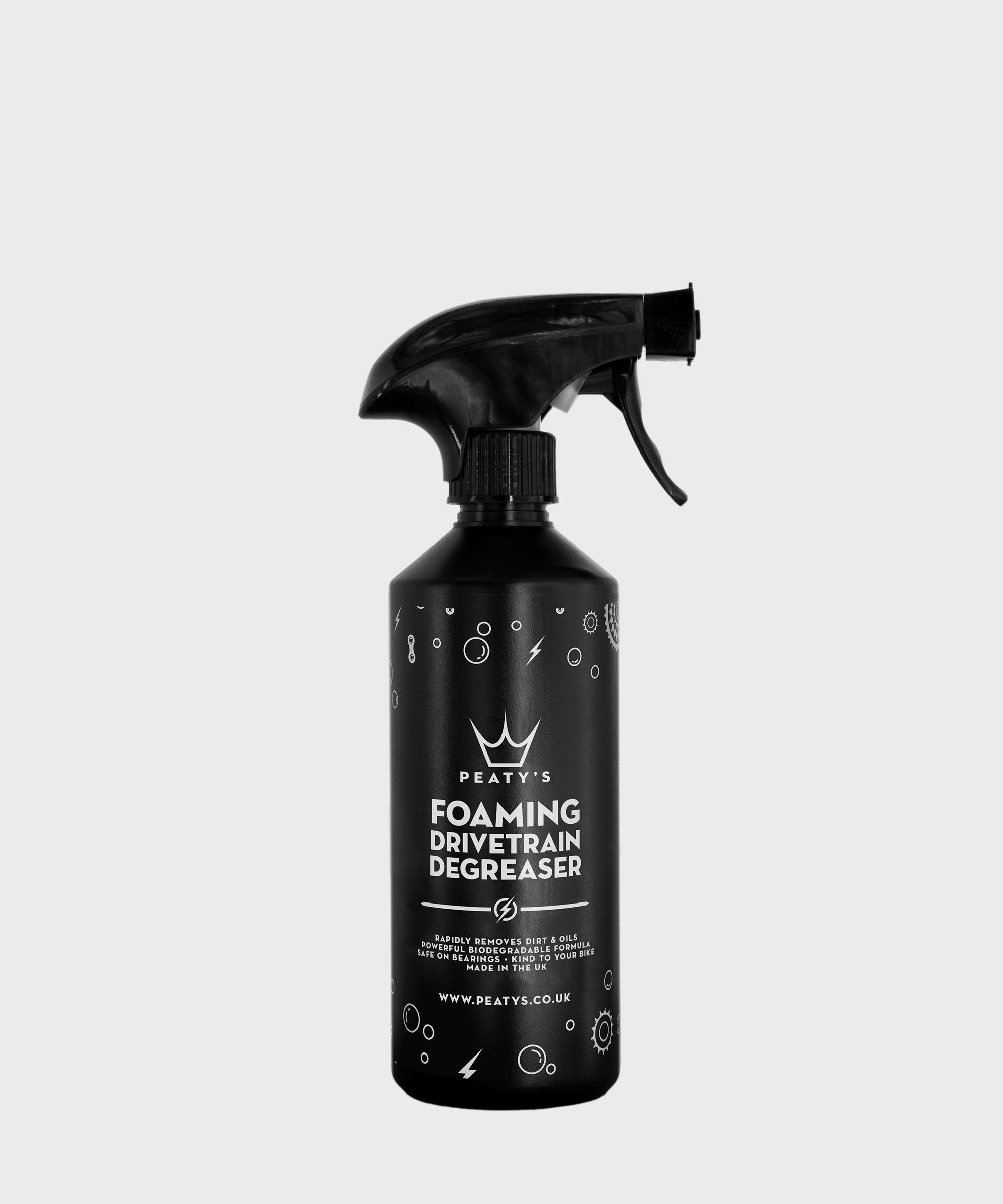 Peaty's Foaming Drivetrain Degreaser 500ml bottle for eMTB and mountain bike chain cleaning